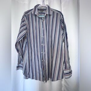 Thomas Dean. Mens. Long sleeve button up shirt. XXL